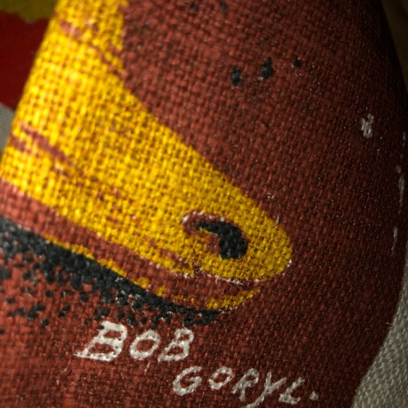 Vintage Kay Dee wine & cheese screen Print Tea Towel Set magnetic Pot Holder - Picture 5 of 7